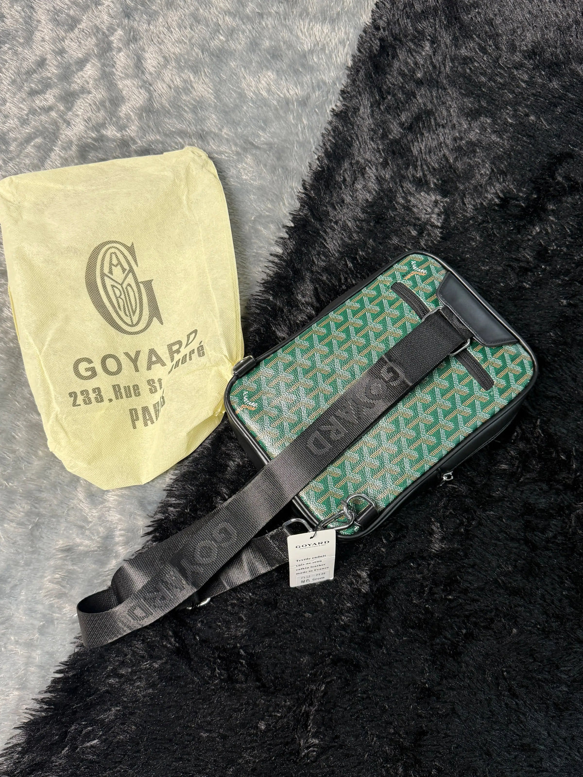 Goyard Alpin-style utility crossbody shoulder bag