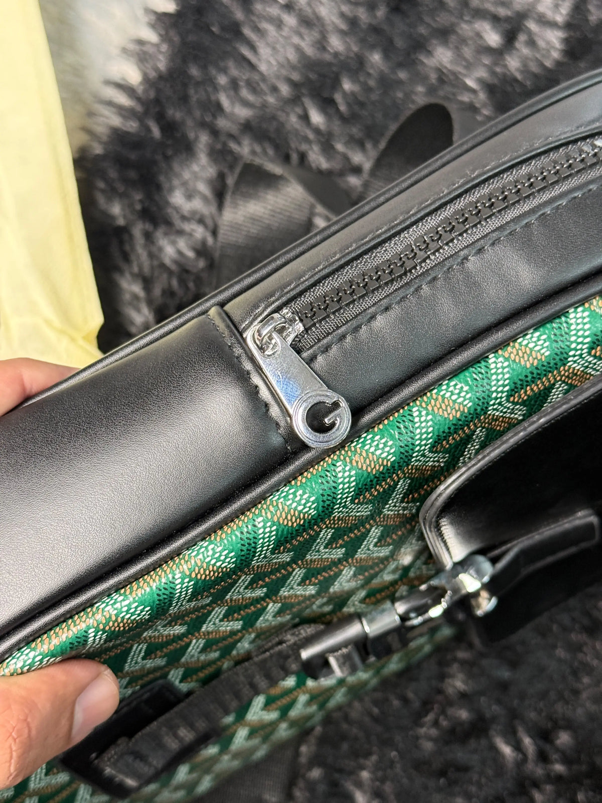 Goyard Alpin-style utility crossbody shoulder bag