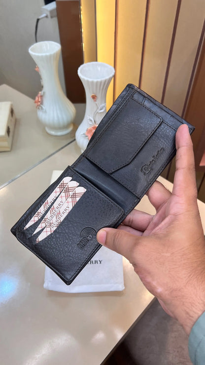 BB BURBERRY PREMIUM QUALITY IMP WALLET WITH OG WOODEN BOX