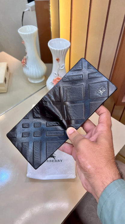 BB BURBERRY PREMIUM QUALITY IMP WALLET WITH OG WOODEN BOX