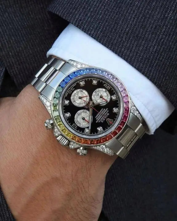 Rolex Cosmograph Daytona Rainbow watch Silver