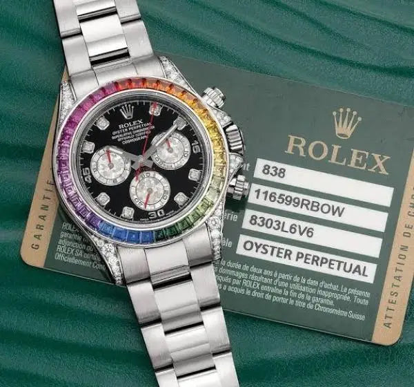 Rolex Cosmograph Daytona Rainbow watch Silver
