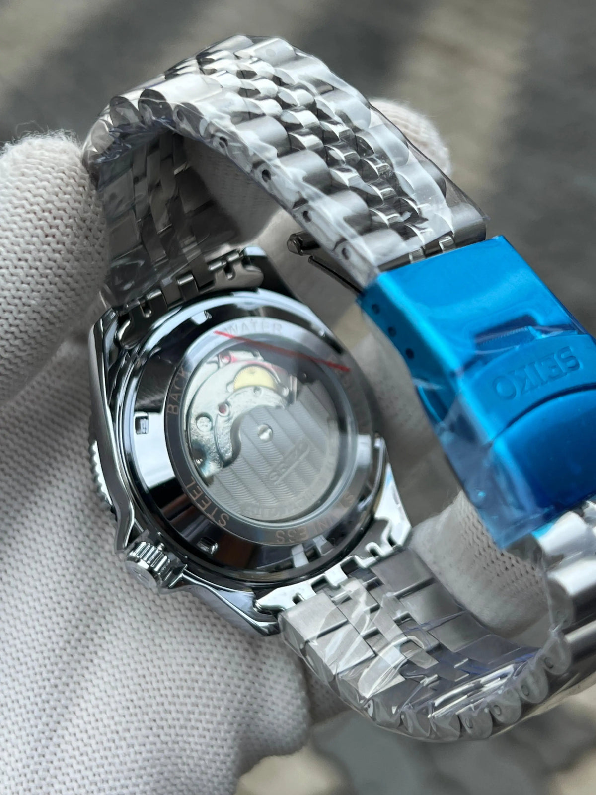 Seiko 5 Sports GMT Quartz Swift Movement Back Open
