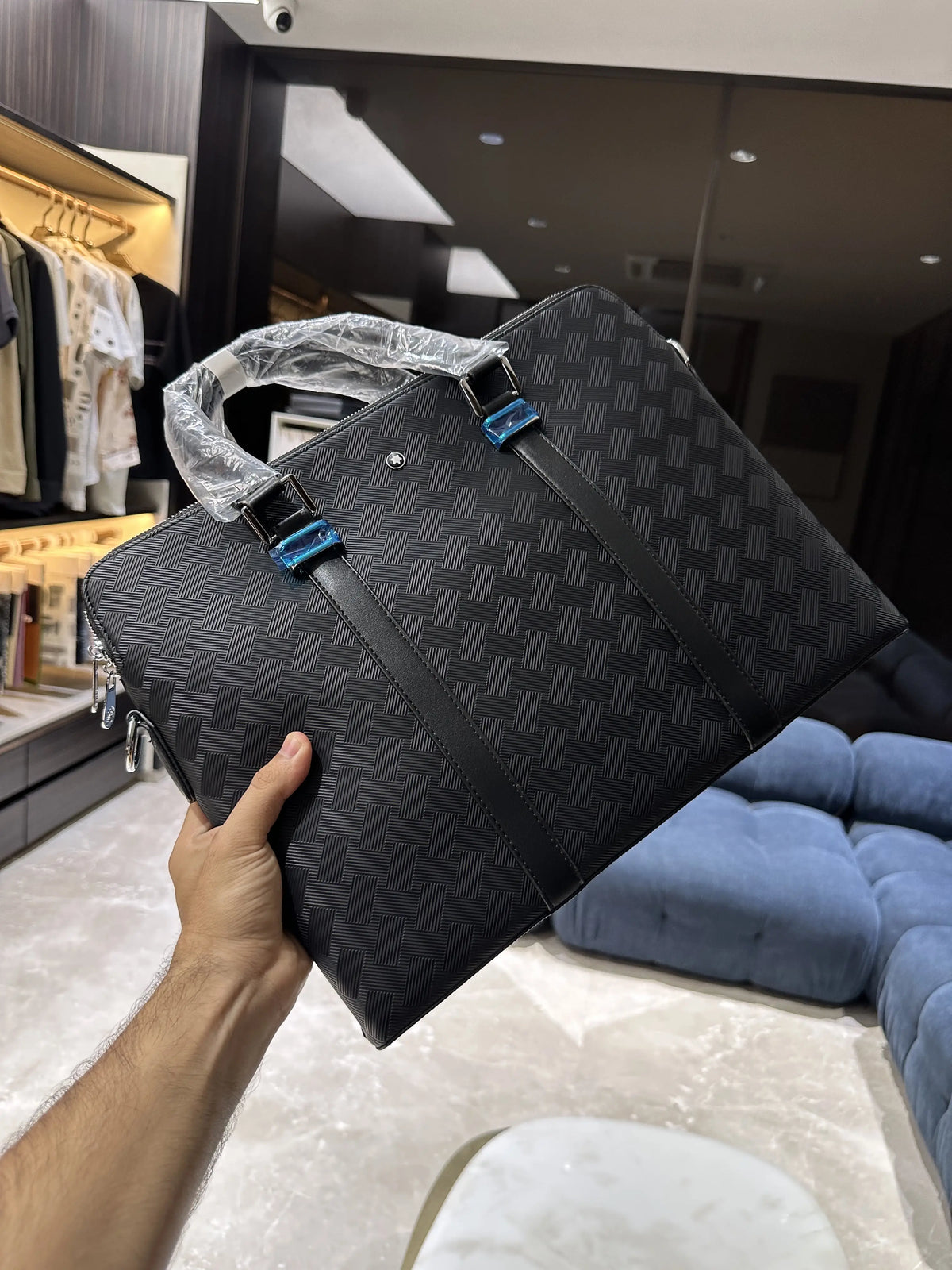 Mont Blan c Luxury Premium Imported Black Laptop Bag mb1600