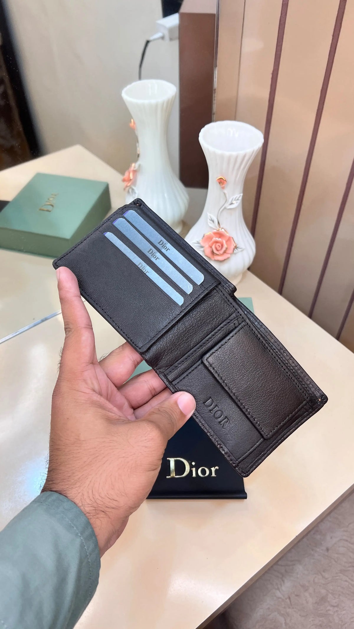 DIOR PREMIUM QUALITY IMP WALLET WITH OG BOX