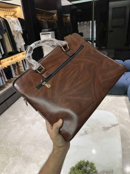 Mont Blan c Luxury Premium Imported Brown Laptop Bag mb996