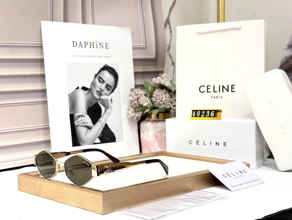 CELINE GOLD BROWN LUXURY DESIGNER CELEBRITY CHOICE STORE ARTICLE