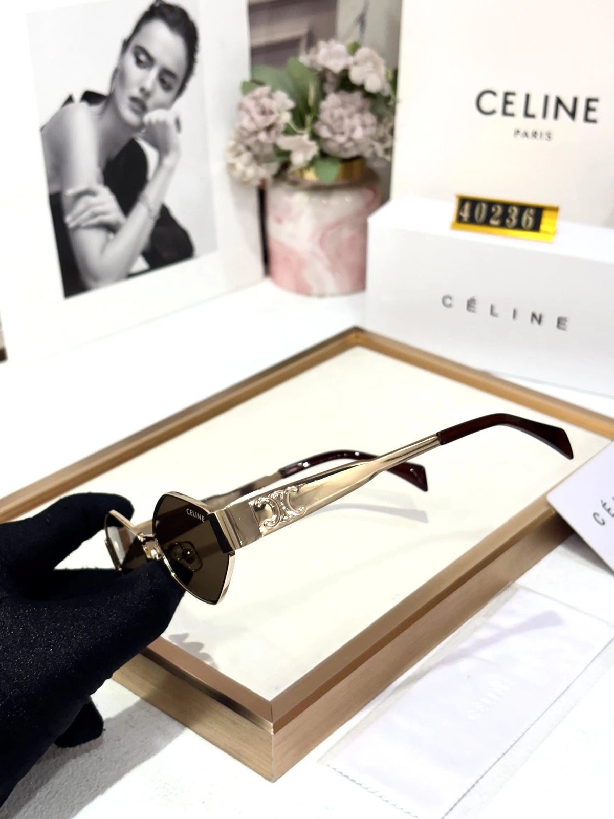 CELINE GOLD BROWN LUXURY DESIGNER CELEBRITY CHOICE STORE ARTICLE