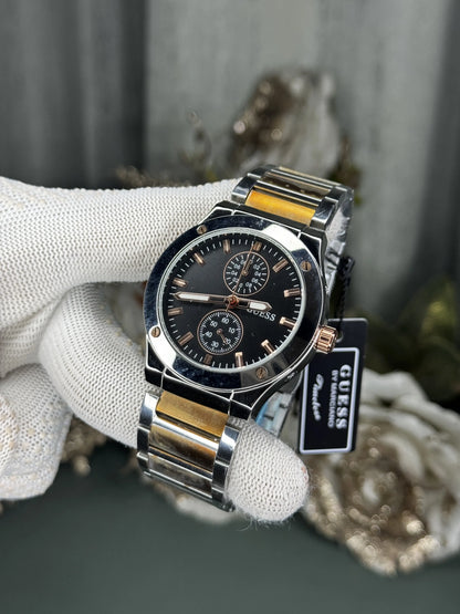 Guess Jet Dual Tone Black Metal Premium Watch