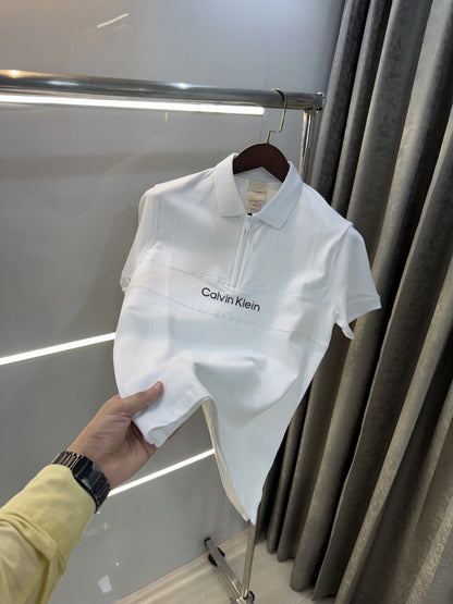Calvin  Klein White Premium Polo T-Shirt