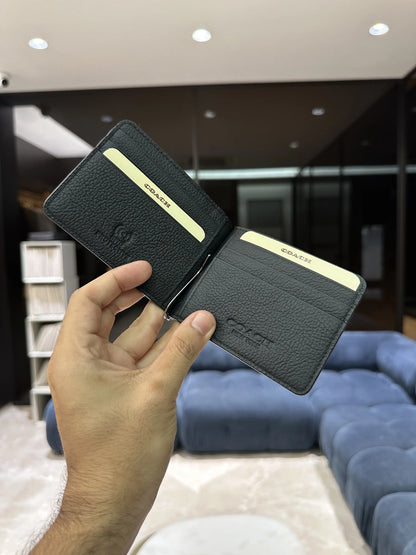 Coac h Monogram Premium Money Clipper Grey With Box c470