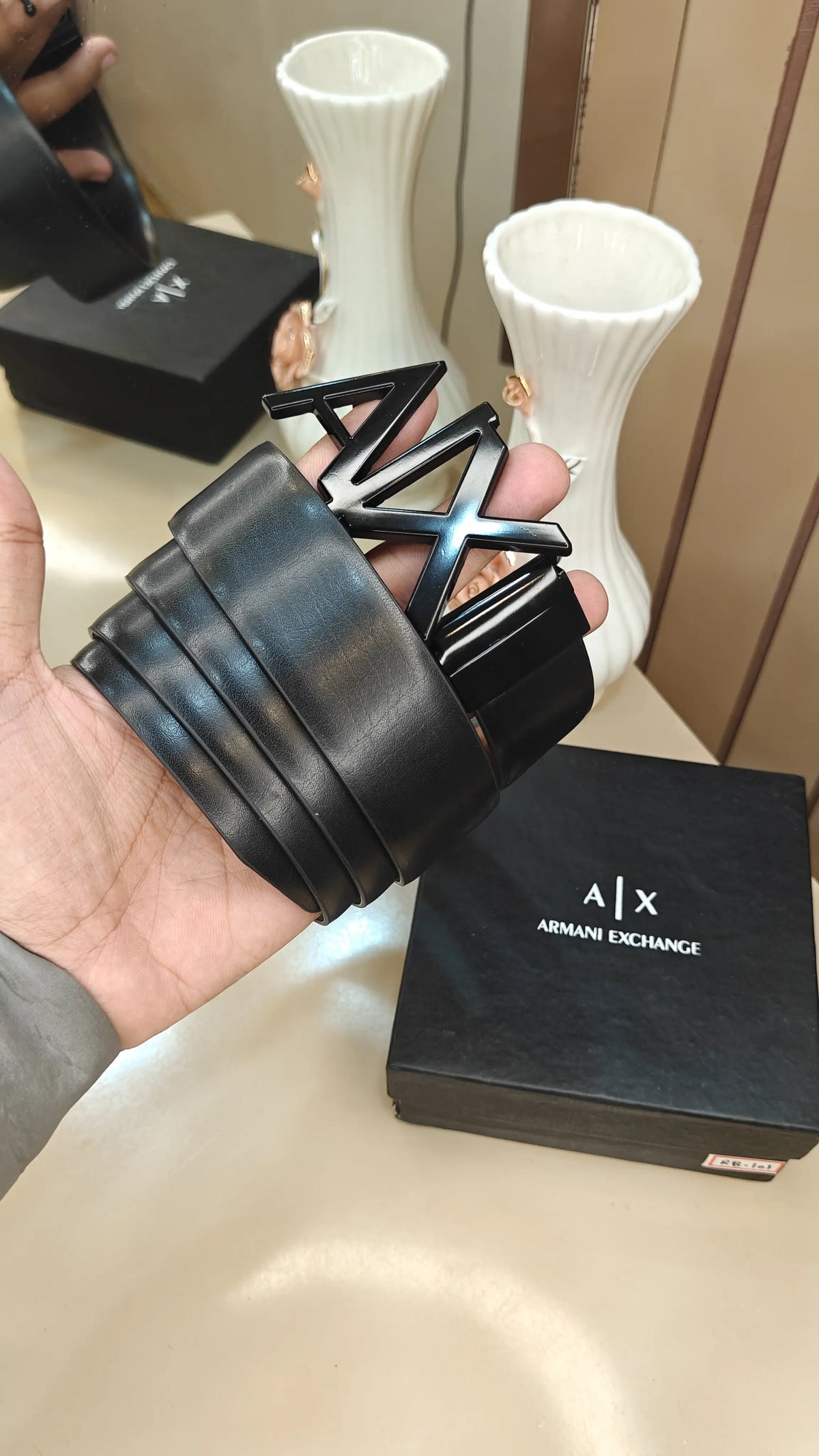 AX ARMANI EXCHANGE PREMIUM QUALITY REVERSEABLE BELT WITH OG BOX AX-522