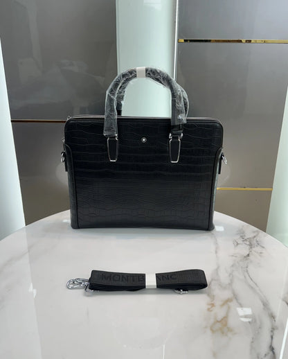 Mont Blan c Luxury Premium Imported Black Laptop Bag mb907