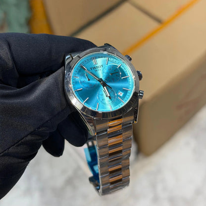 TISSO_T Pr 100 40mm Skyblue Chronograph ( 026 )