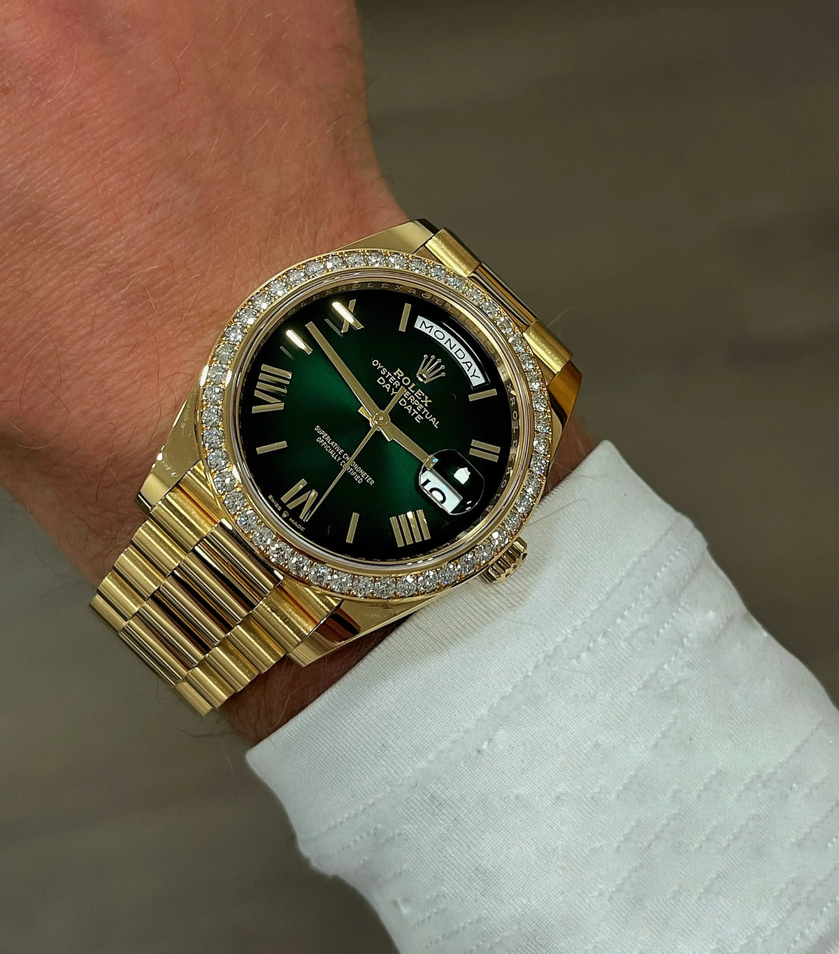 Rolex Day Date Diamond Gold/Green