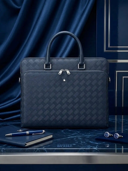 Mont Blan c Luxury Premium Imported Blue Laptop Bag mb1500