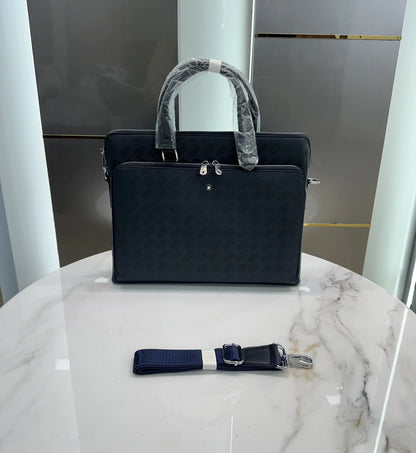 Mont Blan c Luxury Premium Imported Blue Laptop Bag mb1500