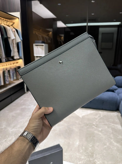 Mont Blan c Luxury Unisex Pochette Grey With Box mb115