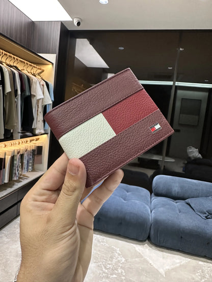 Tommy Hilfige r Premium Wallet Wine With Box t205