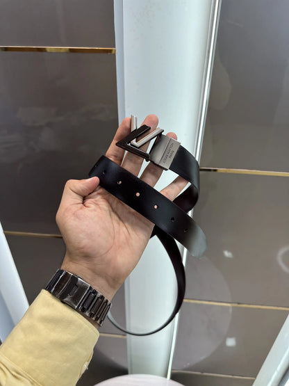 Louis Vuitto n Reversible Premium Imported Belt Grey Black lv166