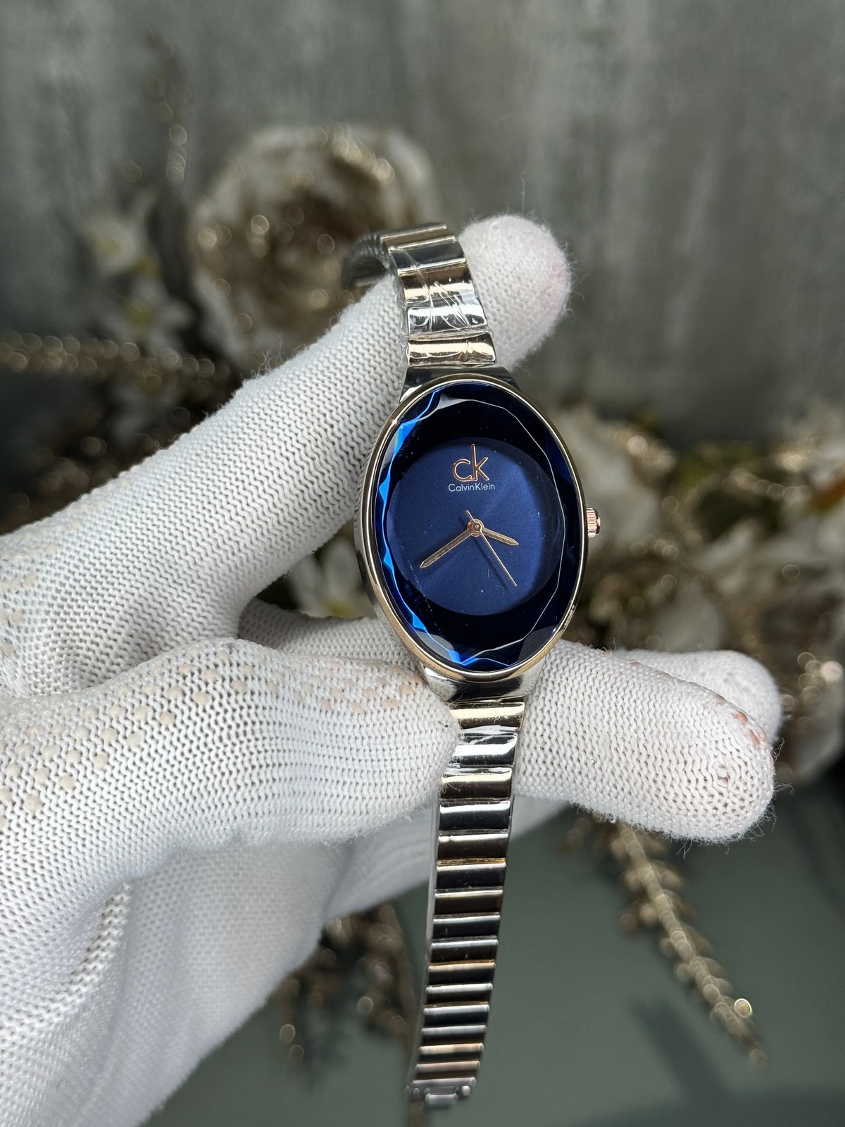 Calvin Klei n 2 Tone Blue Premium Ladies Watch