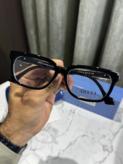 Gucc I All Black Logo Premium Glasses 1537