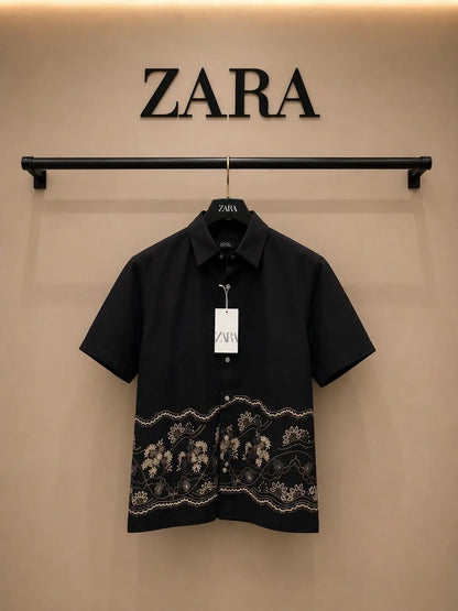 Zar_a Imported Linen Cotton Printed Premium Shirt (DN 630)