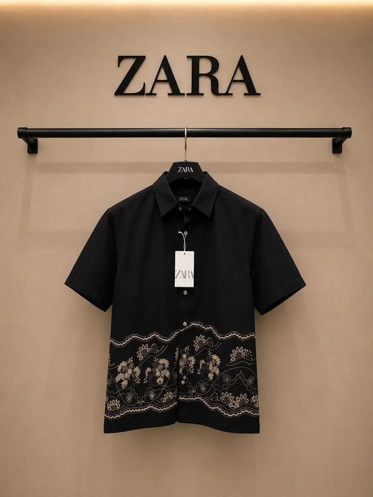 Zar_a Imported Linen Cotton Printed Premium Shirt (DN 630)