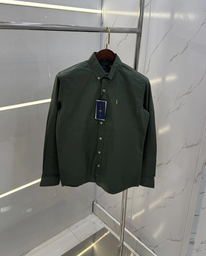 Ralph Lauren Olive Green Premium cotton Shirt
