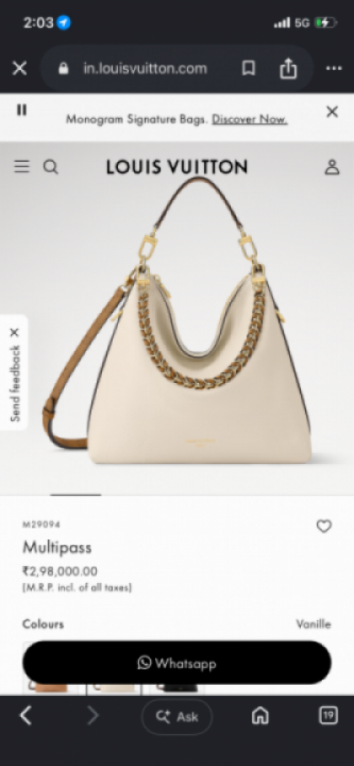 Louiis vuitton M29094 Multipass with double box 886