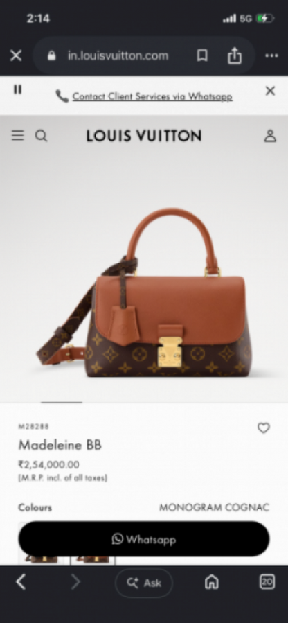 Louii_s vuitton M28288 Madeleine BB with double box 889