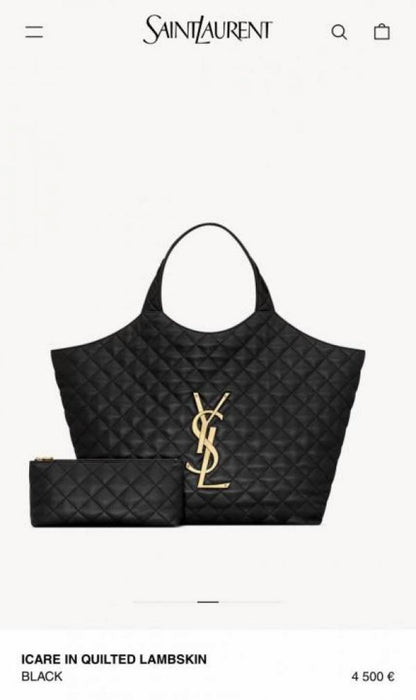Ysl YSL saint laurent icare maxi shopping bag in quilted lambskin with dust cover 997