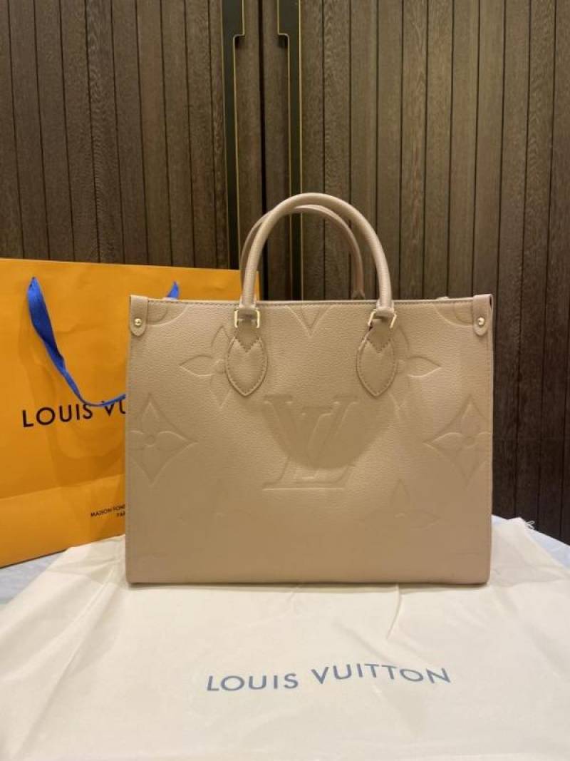 louiis vuitton onthego mm monogram empreinte giant with carry bag & dust cover 969
