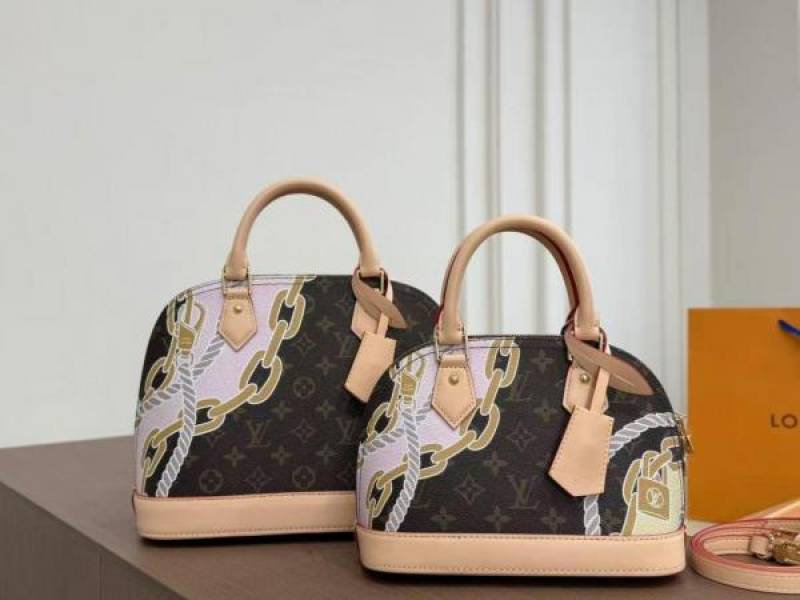 Louiis Vuitton N40472 Alma BB Bag Damier Azur with double box super premium quality 974