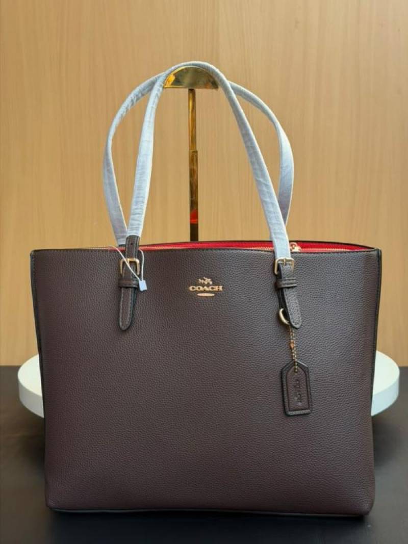 coac mollie pure 1.1 leather material Tote bag with dust cover 992