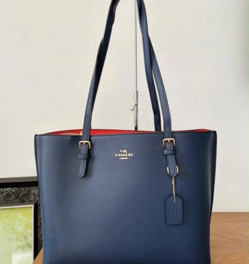 coac mollie pure 1.1 leather material Tote bag with dust cover 989