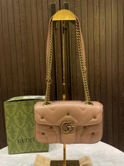 Gucc GG mormont small shoulder bag with box 824