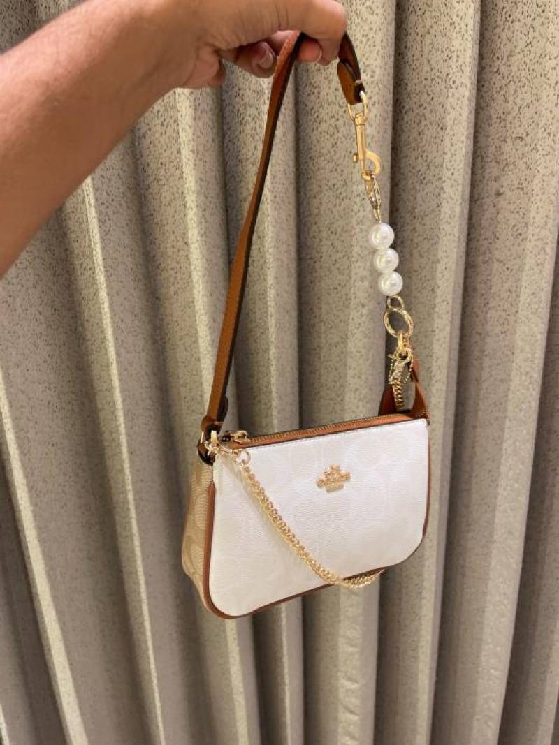 coac Nolita shoulder bag with pearl charm with box etc...985