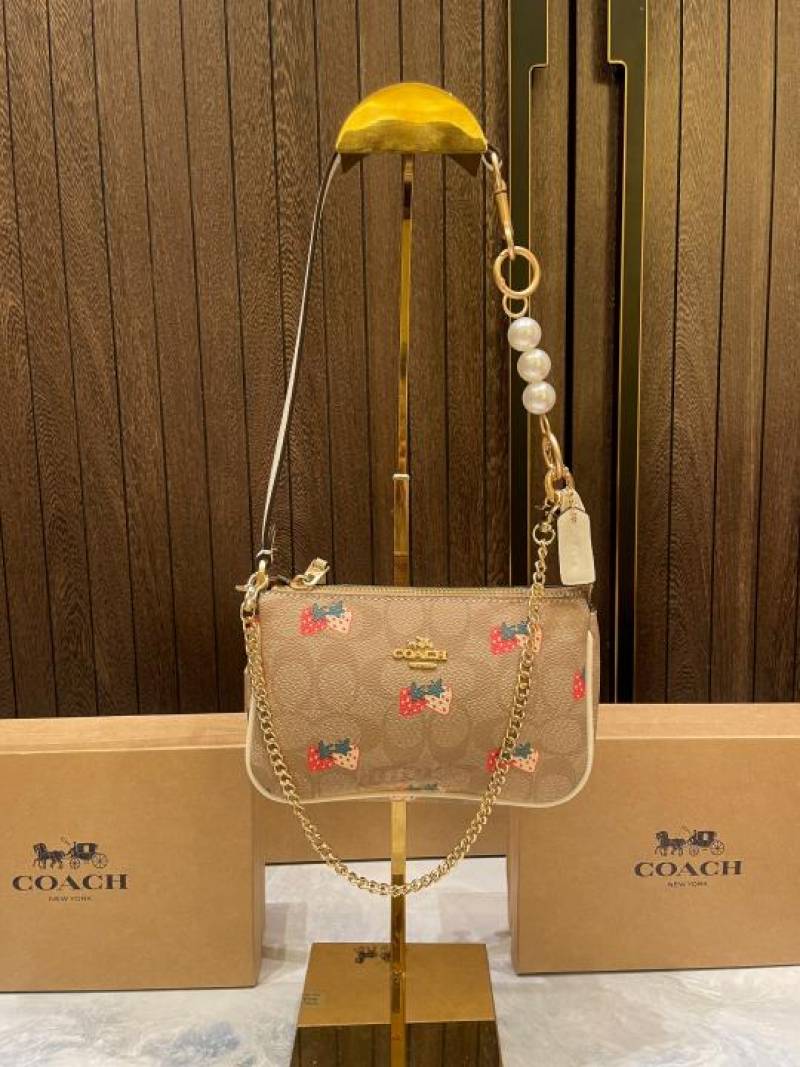 coac Nolita shoulder bag with pearl charm with box etc...988