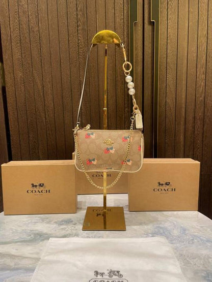 coac Nolita shoulder bag with pearl charm with box etc...988