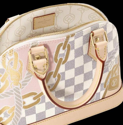 Louiis Vuitton N40472 Alma BB Bag Damier Azur with double box super premium quality 973
