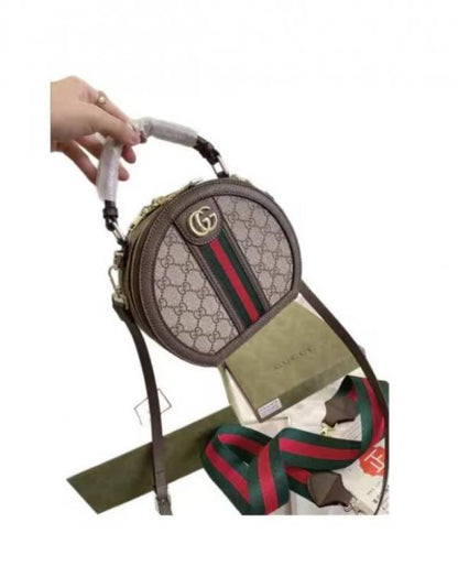 Gucc GG ophidia supreme Oval round shape bag with  box 639