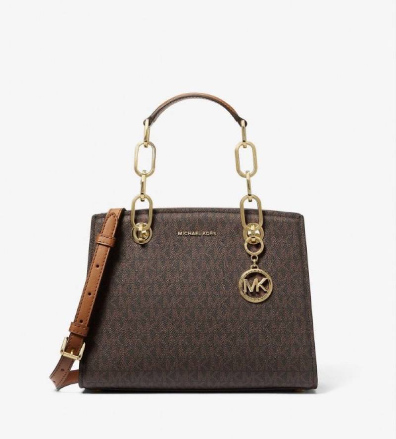 michael kor Cynthia Small Signature Logo Satchel With Box 314_