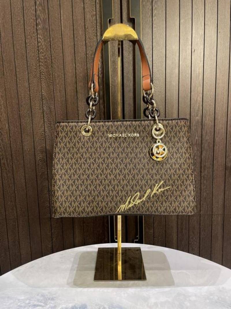 Michael_kor cynthia signature small logo satchel with dust cover 822