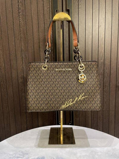 Michael_kor cynthia signature small logo satchel with dust cover 822