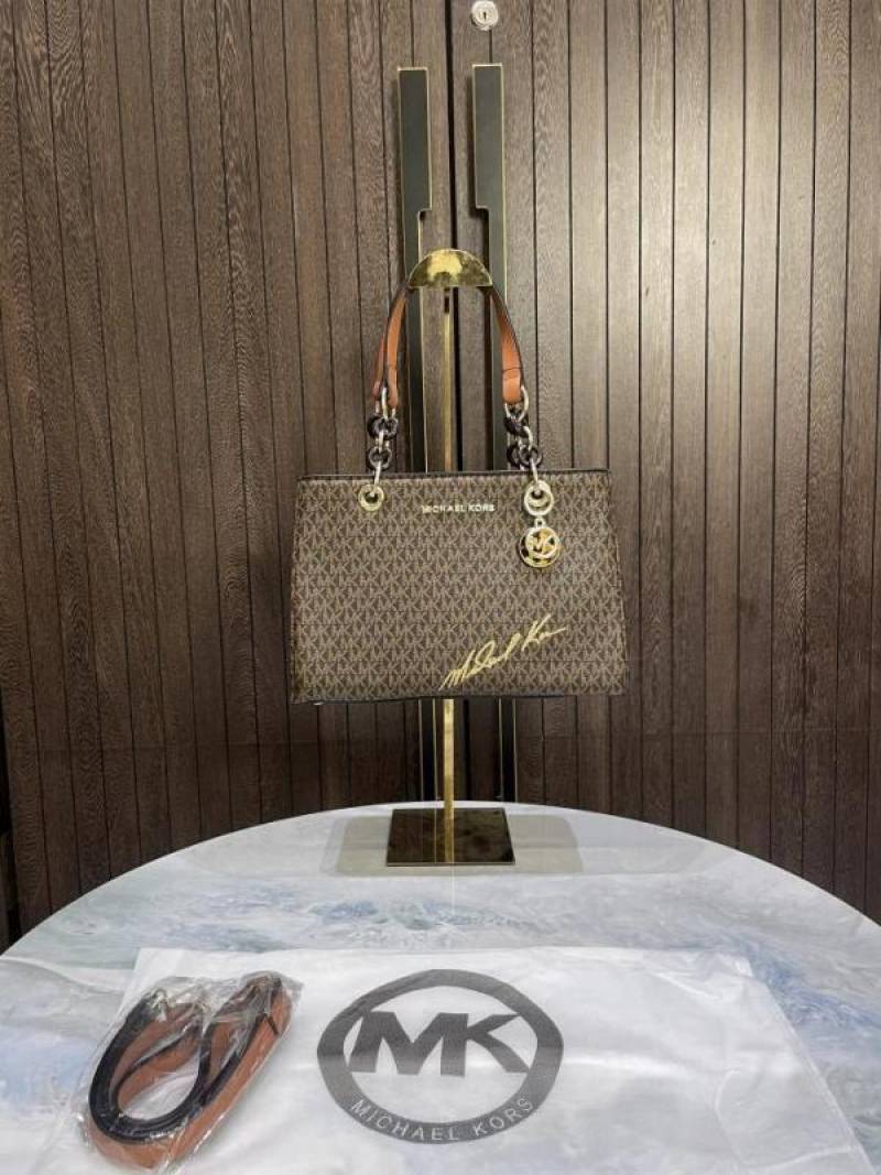 Michael_kor cynthia signature small logo satchel with dust cover 822