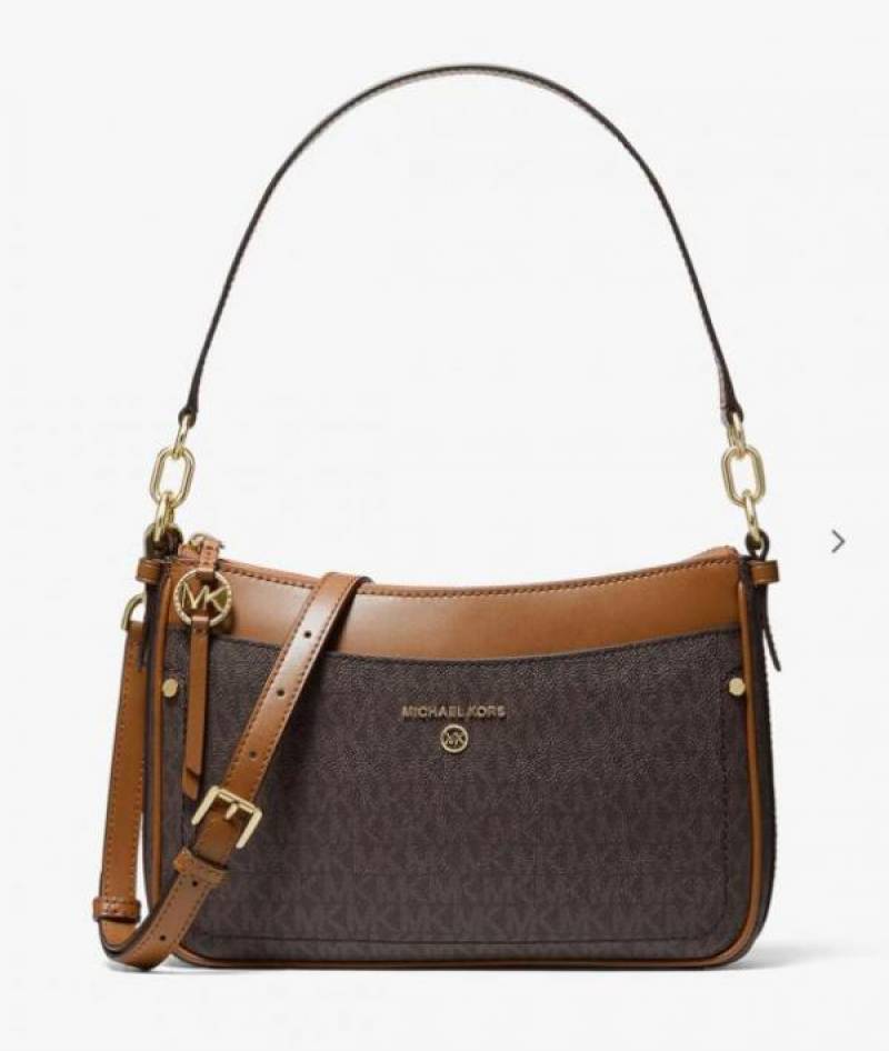 michael kor Jet Set charm pouchette Medium Crossbody Bag with box 366