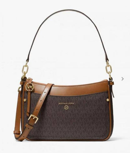 michael kor Jet Set charm pouchette Medium Crossbody Bag with box 366