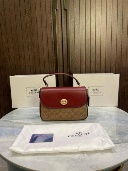 Coac Marlie Top Handle Satchel In Signature Canvas With box 608