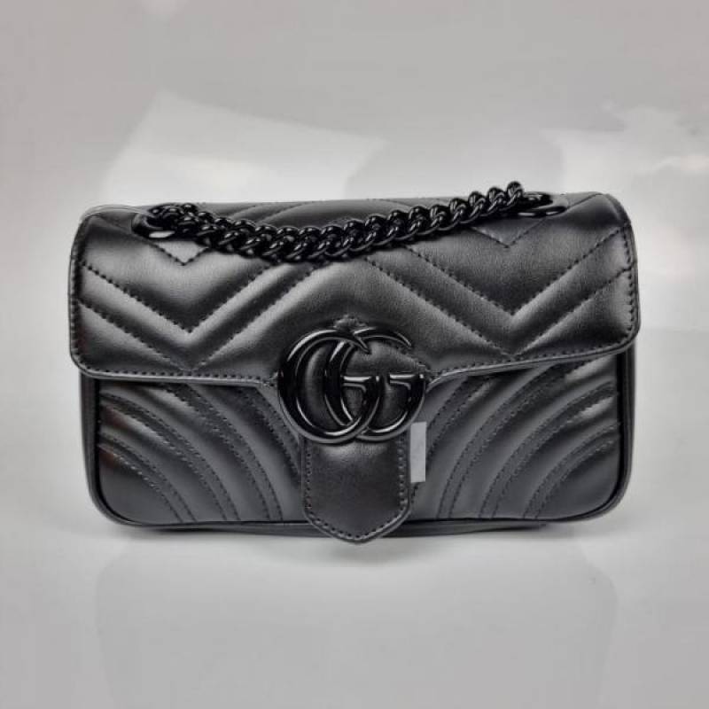 Gucc GG black mormont medium size with box 861